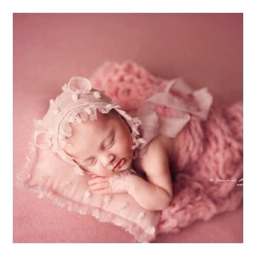 Newborn Photography Props for Baby Soft Hat Bonnet Pillow Wraps Set Studio Shoots Fotografia Accesorries Photo Props