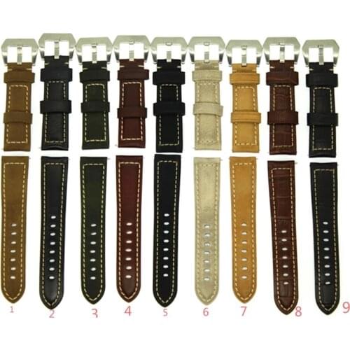 22mm Retro Vintage Genuine Leather Strap For Galaxy Watch 46mm Replacement Watch Band For Samsung Gear S3 Classic / S3 Frontier