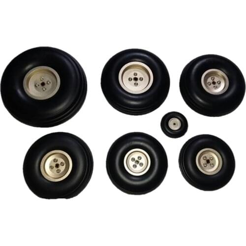 Rubber PU Wheel with alu hub 2pcs for rc airplane hobby gear accessories