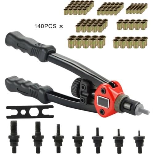 BT-605 Riveting Tool Set Hand Threaded Rivet Nut Gun Nuts Insert Manual Riveter Rivnut Tool for M3 M4 M5 M6 M8 M10 M12 Nuts