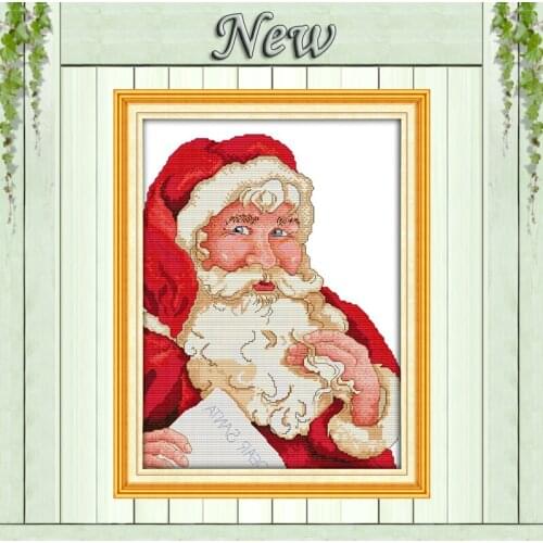 Santa Claus Christmas winter snow DIY Decor Counted Printed on canvas DMC 11CT 14CT Cross Stitch kits Needlework Sets embroidery
