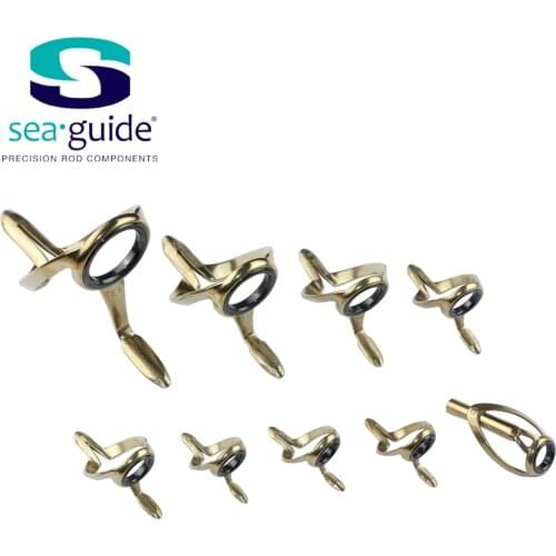 SeaGuide 54.9g 9pcs Set Golden Heavy Duty Boat guide HGXRESG Fishing Rod Building component Top Guide Repair DIY Accessory