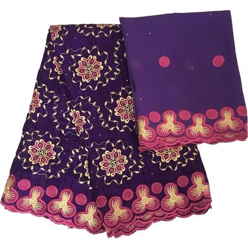 Swiss Voile Cotton 2021 Embroidered Fabrics For Sewing Party Tissu Hometextile Dubai Austria 100% Cotton Materials 5+2 yards/lot