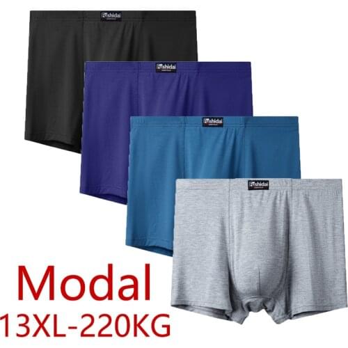 Plus Size 3XL-13XL 220KG 4PCS/lot Oversize Shorts Men Underwer Men Boxer Cotton Panties Men Panties Mens Underpants