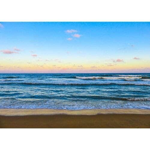 Beach Sea Blue Sky Vinyl Portrait Photography Backgrounds for Wedding Lover Baby Children Backdrops Photo Studio Photo Shooting