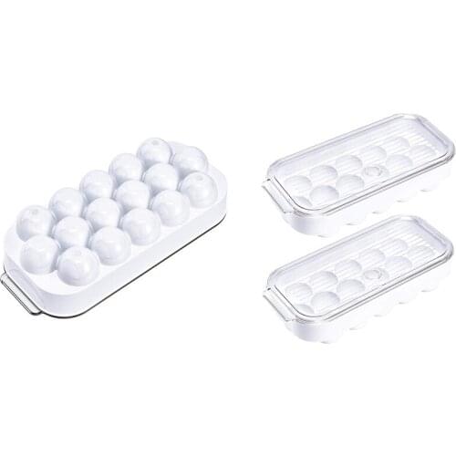 Refrigerator Egg Storage Box Stackable Egg TrayContainer Bins with Lid, Fridge
