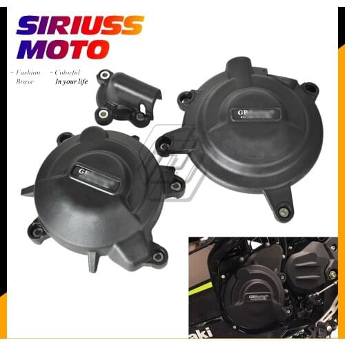 Motorcycle Engine Protection Water Pump Cover Kit Case for GB Racing for Kawasaki NINJA 400 2018-2019