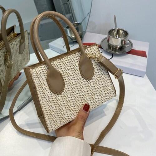 2021 New Summer Straw Bags For Women Shoulder Crossbody Bags Female Travel Handbags Ladies Fashion Totes