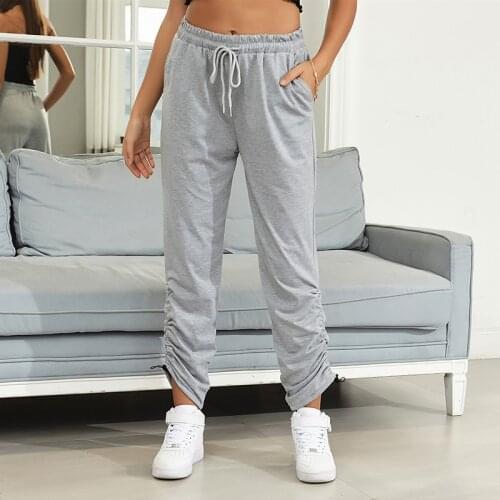 2021 Sweatpants Women Baggy Gray Womens Sports Pants Womens Joggers Wide Leg Oversized Streetwear High Waisted Woman Pants