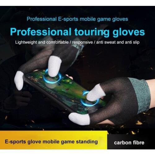 1 Pair Gaming Finger Sleeve Breathable Fingertips For PUBG Mobile Games Touch Screen Finger Cots Cover Sensitive Mobile Touch