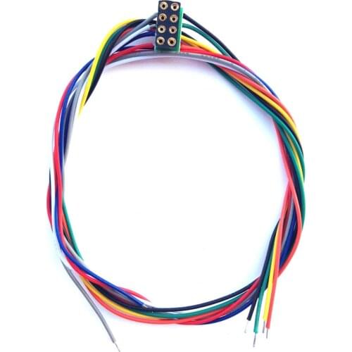 10PCS 8 PIN DCC DECODER SOCKETS NEM 652 WITH WIRED HARNESS 860001/LaisDcc Brand