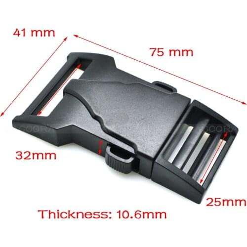 100pcs/pack pcs/pack Pack 1"x1-1/4" Webbing Side Release Buckle Plastic for Travel Student Leisure Bag