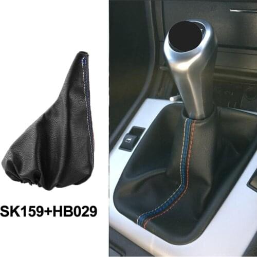 2Pcs Car Handbrake Gear Cover for BMW 3 Series E36 E46 M3 Leather Handbrake Cover Shift Dust Cover Decoration Car Accessories
