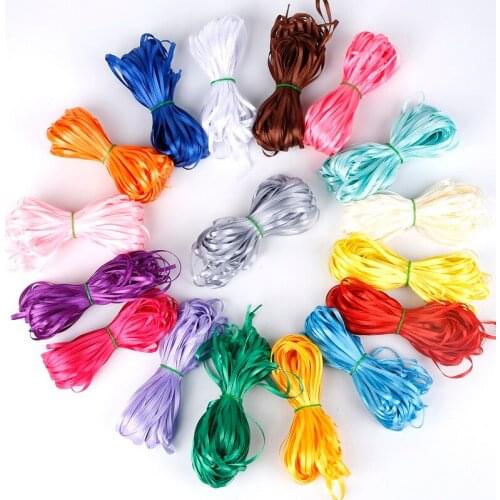 25 Yards Muti Color Silk Satin Ribbon 1/8 inch 3mm Party Home Wedding Decoration Gift Wrapping Christmas New Year DIY Material
