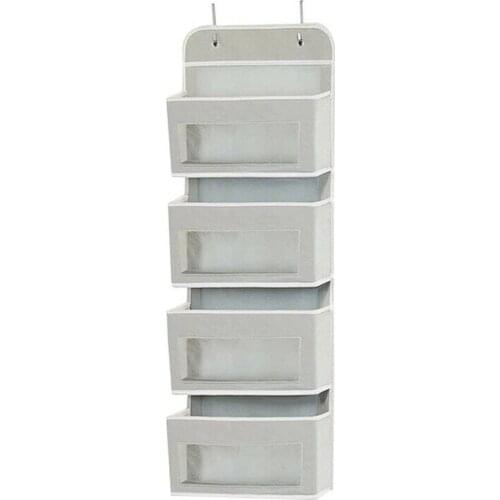 4-Layer Non-Woven Fabric Hanging Bag For Storage Behind Finishing Hanging Bag Door with Window The 1Pc Multi-Layer Transpar S7F8