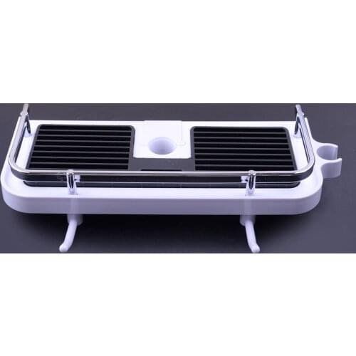 ABS Bathroom Shelf Shower Pole Storage Caddy Rack Organiser Tray Holder Accessory No Drills Holding Shampoo Soaps Save Space