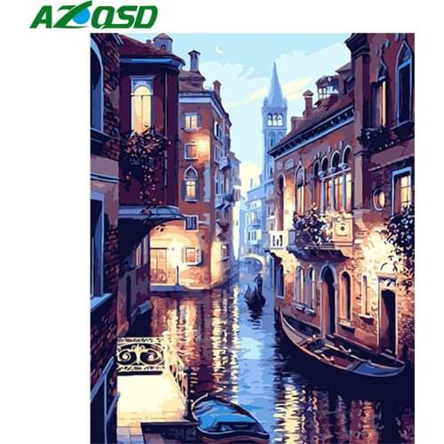 AZQSD Paint By Numbers For Adults Scenery Coloring By Numbers Diy Painting By Numbers 40x50cm Home Decor
