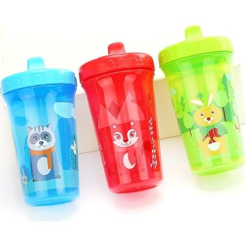 New Fox Bunny Children Baby Infant Leak Proof Cup Training Drinking Cup 300ml E06F
