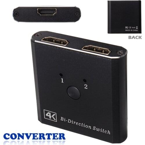 HDMI-compatible Bi-directional Switch 3D UHD 4K HDMI-compatible Switcher Splitter Hub Professional Audio Connector Accessories