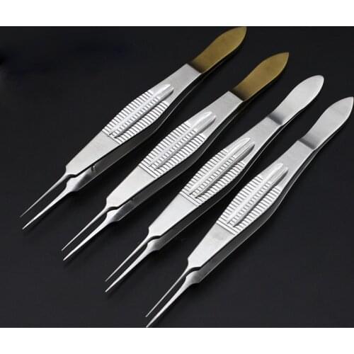 Eye Surgery Tools Toothed Eyelid Tweezers Double Eyelid Embedding Cosmetic Plastic Tissue Fat Tweezers Micro Tweezers