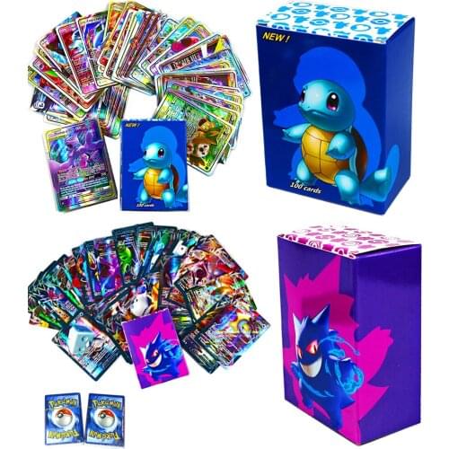 New Arrival 100pcs/box Pokemon Cards 34Vmax+66V Tag Team GX French Game Battle Carte Trading Card Toys for Children