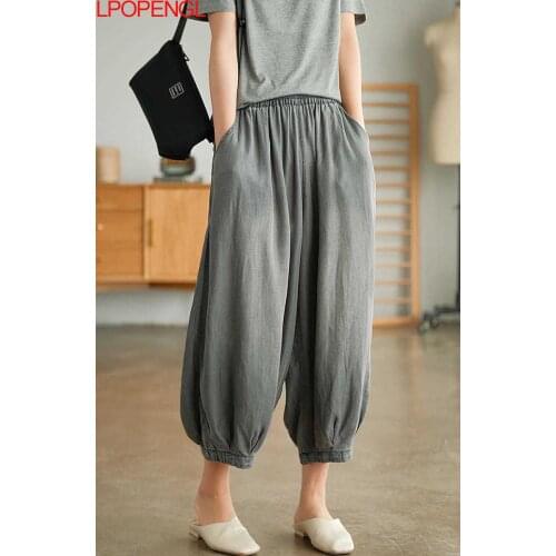 LPOPENGL Women's Cropped Trousers