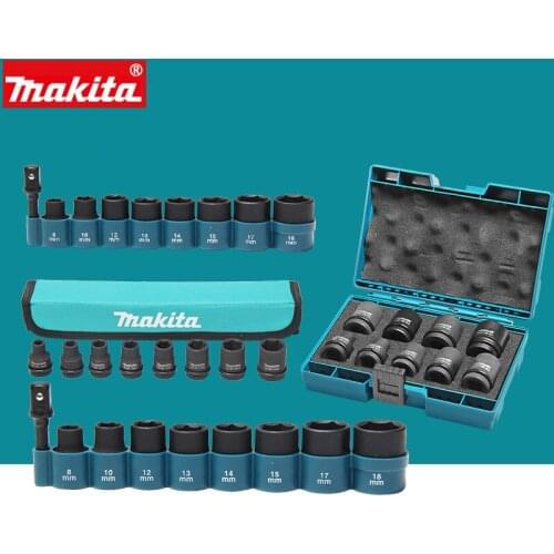 Makita impact screwdriver sleeve 9 lithium wrench glove barrel set 1 / 2 square head d-41517 multi combination sleeve