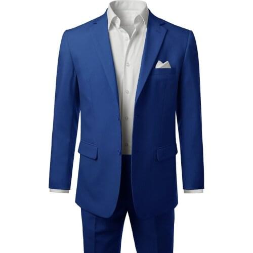 Royal Blue Customize Made Men Suits 2020 Fasion Groom Suit Groomsmen Men Wedding Suit For Men 2 Pieces (Jacket+Pants+Tie)