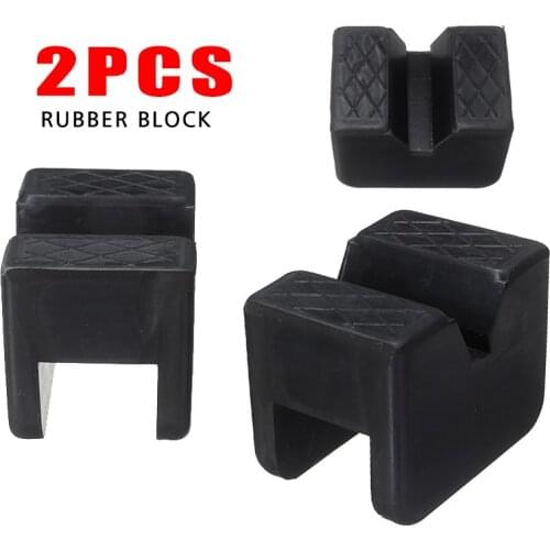 2pcs Black Rubber Auto Car Lift Jack Pad Jacking Pad Rubber Buffer Block Repair Tool Parts Accessories