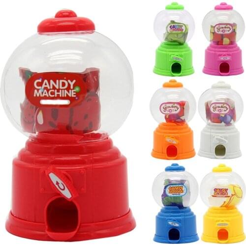 Newly Cute Sweet Mini Candy Machine Bubble Gumball Dispenser Coin Bank Kids Toys Children Gift