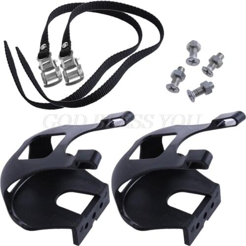 New 2021 Arrival Cycling Road Bike Mountain Bike Black Toe Clips With Straps For Bicycle Pedal Drop Shipping