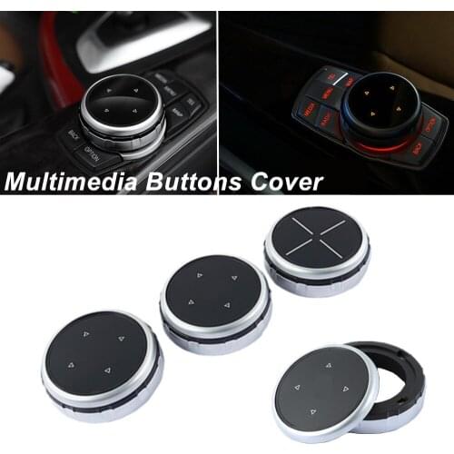 New Stylish Car Multimedia Buttons Cover iDrive Stickers for BMW 1 2 3 5 7 Series X1 X3 F25 X5 F15 X6 16 F30 F10 F07 E90 F11