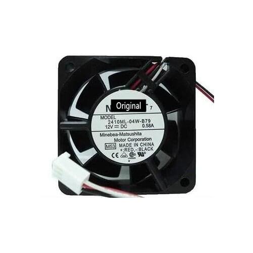 Original 100% working 2410ML-04W-B79 -F62 6025 60x60x25mm 6cm DC 12V 0.58A 3Wire server inverter Cooling fan