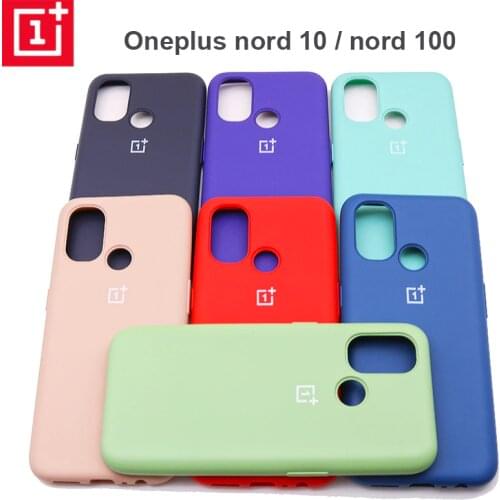 Original OnePlus Nord N10 Case Liquid Silicon Back Cover One Plus Nord N10 Nord N100 Soft Case Shockproof Full Protectiver Case