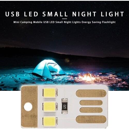 Camping light energy-saving flashlight mini portable ultra-thin mobile USBLED environmental energy-saving flashlight night light