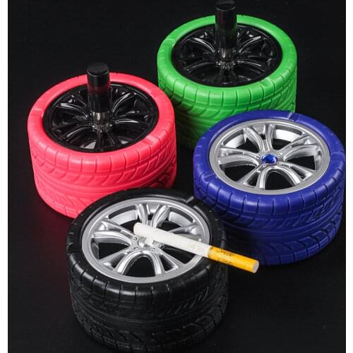 Creative Tire Shape Ashtray Personality Gifts Furnishings Personality Cigarettes Ash Tray Home Outdoor Office Bar Decorative
