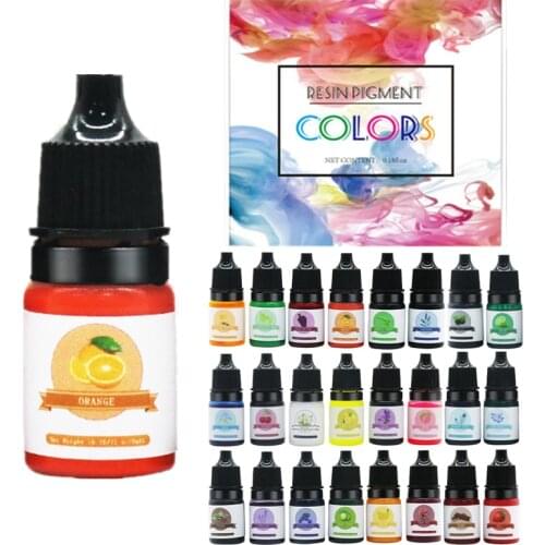 24 Colors Epoxy Resin Pigment Transparent UV Resin Mold Candle Pigments Liquid Dye Oily Colorant For DIY Soap Jewelry Making