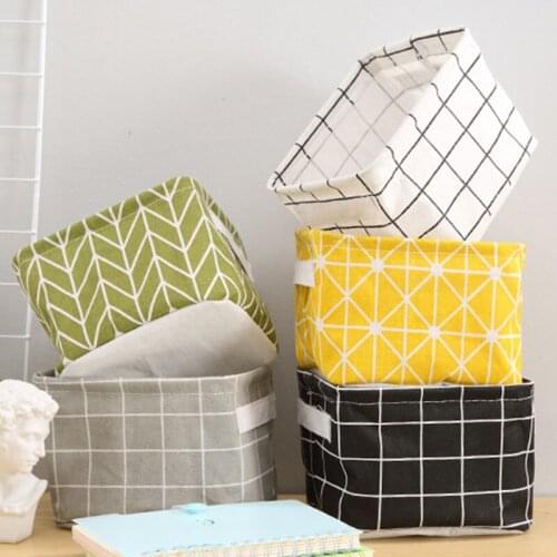 MCAO Rectangular Laundry Baskets Fabric Storage Bin Collapsible Boxes with Handles for Organizing Toy Clothes Books Shelf TJ6153