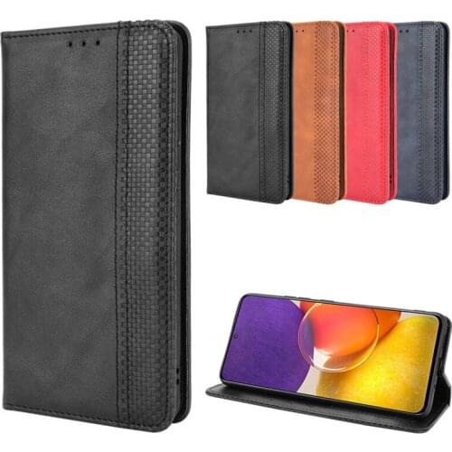 Quantum 2 Flip Case Vintage Business Leather Wallet Cover Full Protect Shell for Galaxy A82 5G Luxury Para for Samsung Quantum2