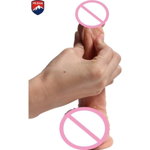 Mlsice 21*4cm Realistic Silicone Big Penis Dick With Strong Suction Cup Huge Dildos Cock Adult Sex Toys Sex Products for Women