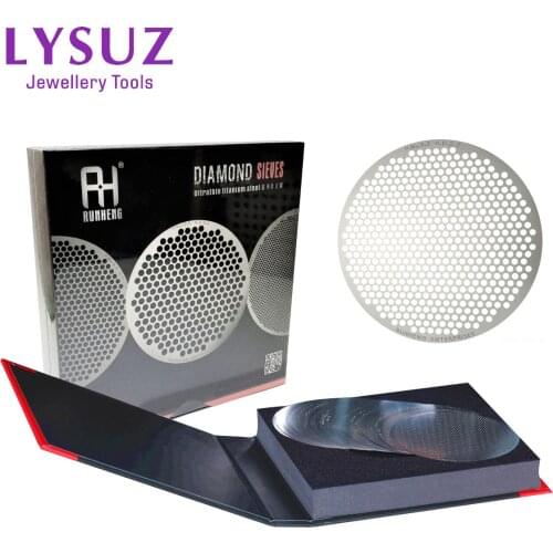 Runheng Diamond Sieves Titanium High Quality Slimmest Plate Thickness 0.15mm Sorting Gemstones Pearls Jewelry Tools Lysuz