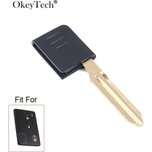 OkeyTech For Nissan Teana Smart Card Small Key Uncut Blank Blade Insert Key Blade Fob Remote Control Keydiy Replacement Car Key