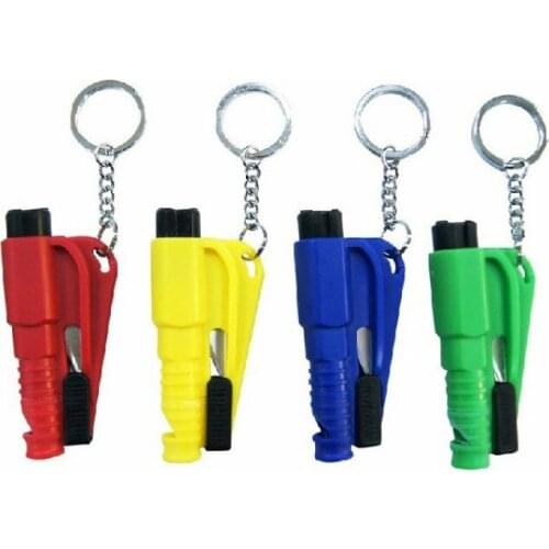 Styling Car Pocket Auto Emergency Rescue Means Glass Window Breach Infant Safety Hammers with Keychain Belt Cutter