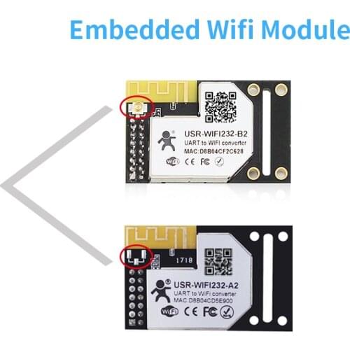 USR-WIFI232 Industrial-grade Embedded Serial Port Wifi Module UART Interface with External Antenna Modbus RTU to TCP 802.11b/g/n