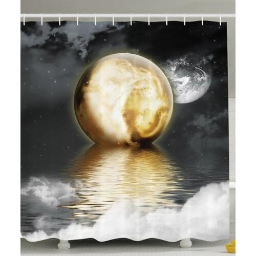 Mandala Shower Curtain Old-Fashion Tribal Grunge Motifs Nature Theme with Unique Floral Lines Traditional Art Bathroom Curtains