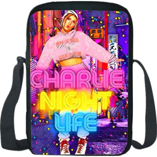 Women 2021 Charli Damelio Shoulder Bag Ice Coffee Splatter Graphic Girls Casual Pacakge Hand Bag Hipster Cartoon Print Rucksack