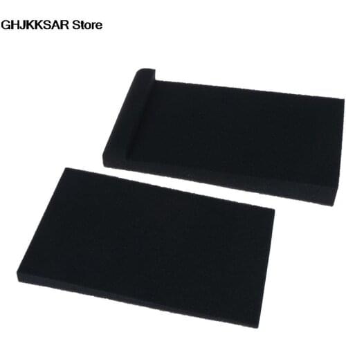 2Pcs Sponge Studio Monitor Speaker Acoustic Isolation Foam Isolator Pads black