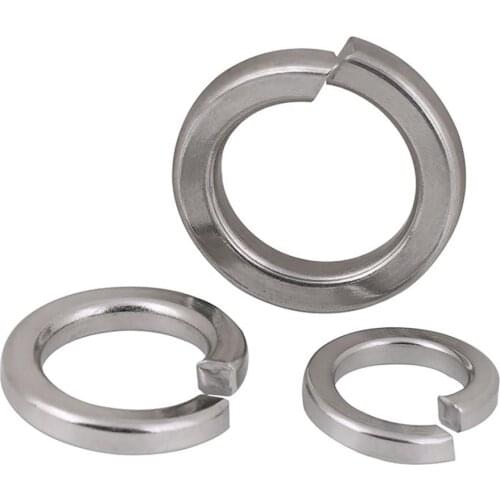 201/304/316 Stainless Steel Spring Washer M1.6 M2 M2.5 M3 M4 M5 M6-M20 Split Spring Lock Washer Elastic Gasket
