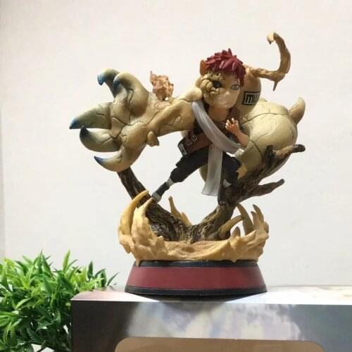 Anime Na Wind Shadow Sandstorm Half-Beastized Gaara PVC 10cm Action Figure Collectible Model