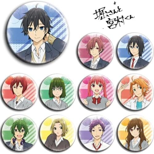 Miyamura Izumi Hori Kyōko anime badges 58mm Badge Pins Metal Button On backpack